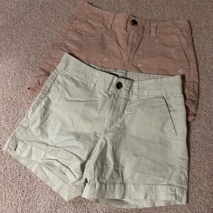 Old Navy Women's Pink and white Bermudas